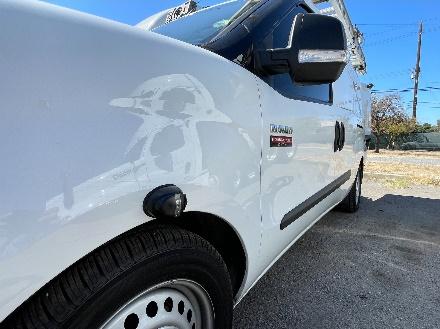 Camera on side of side cargo van